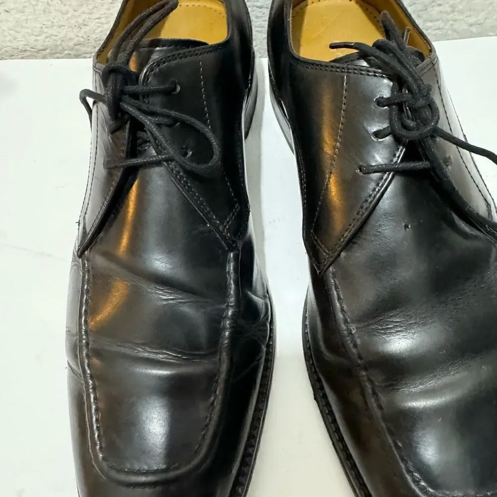 Cole Haan Eaton Apron Toe Derby Oxford Dress Shoes Black